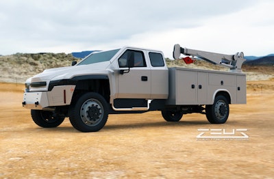 Zeus Service Truck With Crane Rendering