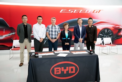 A deal announced today between BYD and Levo Mobility calls for the deployment of up to 5,000 commercial EVs, including BYD's all-electric refuse and drayage trucks, over the next five years.