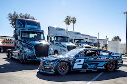 Freightliner eCascadia NASCAR Busch Light Clash Coliseum