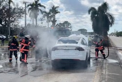 Tesla fire Hurricane Ian EV fires