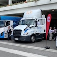 Walmart Freightliner with new Cummins X15N natural gas engine at ACT Expo's Ride and Drive event