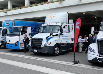 Unlike other trucks in ACT Expo's Ride and Drive, Walmart did not haul its truck to last week's event but instead was able to drive the truck with Cummins new X15N natural gas engine from Indiana to Anaheim, California thanks to access to compressed natural gas stations along the way. 'That says a lot,' said Cummins manager of global regulatory affairs Tom Swenson.