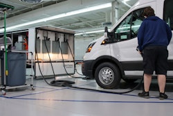 Lightning Motors Ford at a charger