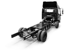 A battery-electric Bollinger B4 Chassis Cab