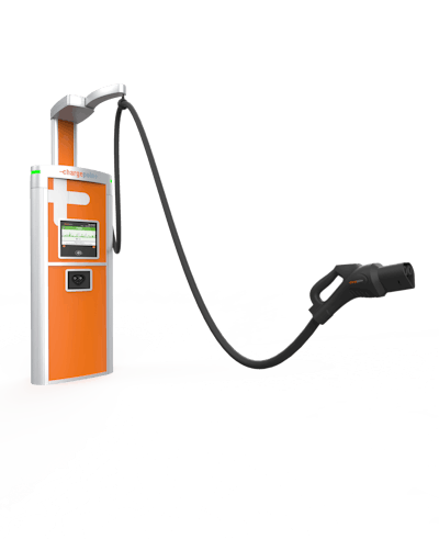 ChargePoint MCS charger on display