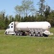 Propane tank truck