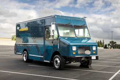 Harbinger electric truck display parked