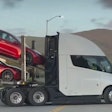 tesla semi car hauling