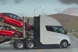 tesla semi car hauling