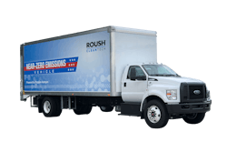 ROUSH CleanTech propane fuel tank truck parked