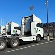 WattEV trucks charging at Long Beach depot