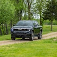 2024 silverado ev rst on dirt road