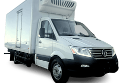 A GreenPower all-electric refrigerated truck