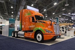 Hexagon Agility CNG-fueled semi truck displayed at ACT Expo