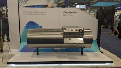 Hexagon Agility natural gas fuel tank on display