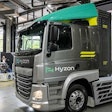 Hyzon Motors tractor parked in garage