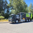 Parked Emterra Environmental Mack LR Electric