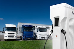 EV trucks parked at charger