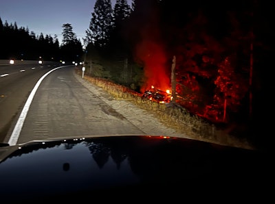 Tesla Semi fire