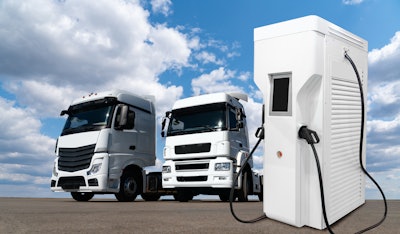 EV semi trucks charging