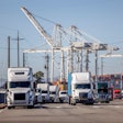 Trucks entering Port of Oakland