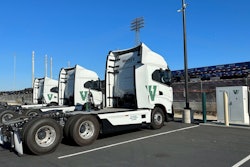 Trucks charging at WattEV depot