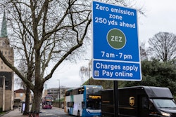 Zero Emissions ahead sign