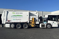 Hyzon Class 8 FCEV garbage truck parked