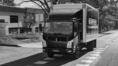 Bollinger B4 Chassis Cab driving