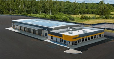 Rendering of Penske Truck Leasing solar-powered center