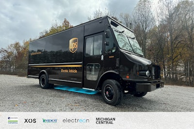 Electric UPS truck in Michigan