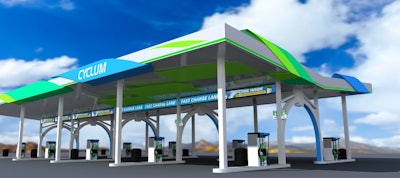 Cyclum NextGen Travel Center awning