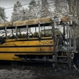 Fire-damaged Lion Electric EV school bus