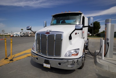 ZEV semi truck charging