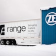 A Range Energy eTrailer at a ZF building.