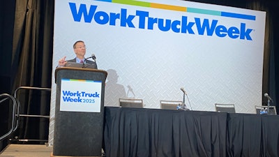 Robert Fry speaks at NTEA's Work Truck Show