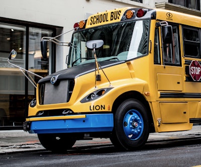 Lion Electric EV bus parked