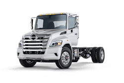 Hino Motors truck chassis parked