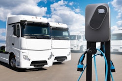 EV semis at charging station