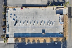 The new charging hub (above), located not far from the ports of Long Beach and LA, represents a big step forward in battery-electric commercial trucking.