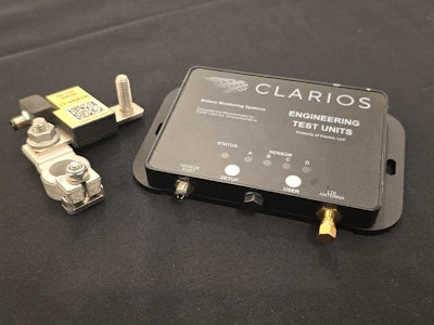 Clarios' IdleLess idle reduction system relays battery health to the cloud and alerts driver during hotel load when the engine should be turned on.