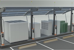 This new EV modular charging platform (above) is designed to tackle grid delays as a stopgap measure until major infrastructure is built.