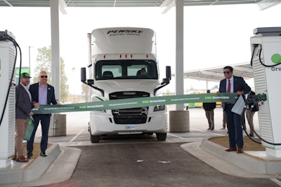 The flagship charging depot took just eight months to complete and is strategically located at the intersection of Interstates 215 and 10.