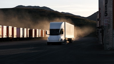 The already delayed battery-electric Class 8 rig's production relies on some Chinese-made components which have been hit with a 145% tariff.