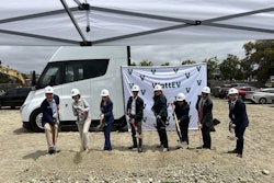 From left, John Boesel, President & CEO, CALSTART; Nancy Skinner, CEC Commissioner; Dr. Susan Shaheen, CARB Board Member; Salim Youssefzadeh, Co-Founder & CEO, WattEV; Kristi McKenney, Executive Director, Port of Oakland; Lena Tam, Alameda County Supervisor and Bay Area AQMD Board Member; Dr. Philip Fine, Executive Officer, Bay Area AQMD; Sam Kevy, Field Representative, Assemblymember. Mia Bonta.