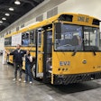 A BC Hydro battery-electric school bus equipped with V2G technology.