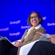 CARB Chair Liane Randolph seated at a Bloomberg NEF panel discussion last year.