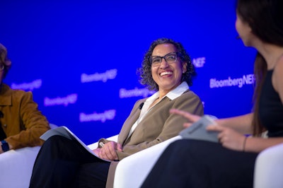 CARB Chair Liane Randolph seated at a Bloomberg NEF panel discussion last year.