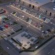 A rendering of the completed 10-megawatt, 76-charger truck charging depot currently under construction by San Francisco-based EV Realty in San Bernardino, California.