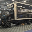 The Bollinger B4 Chassis Cab on display at the 2025 ACT Expo in Anaheim, Calif.